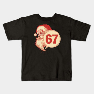 Retro Side Santa 67 Christmas Kids T-Shirt