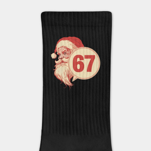 Retro Side Santa 67 Christmas by Ink Lines