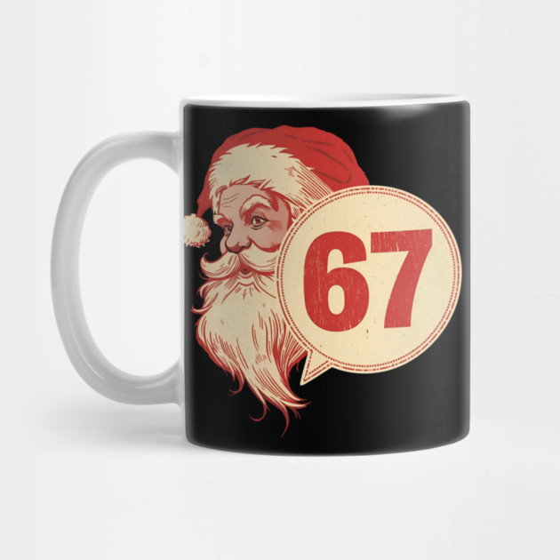 Retro Side Santa 67 Christmas by Ink Lines