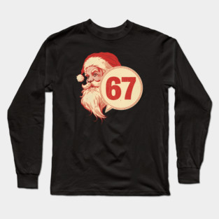 Retro Side Santa 67 Christmas Long Sleeve T-Shirt