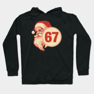 Retro Side Santa 67 Christmas Hoodie