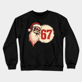 Vintage Santa Claus 67 Christmas Number Crewneck Sweatshirt