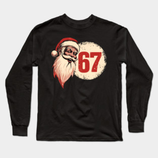 Vintage Santa Claus 67 Christmas Number Long Sleeve T-Shirt