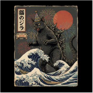 Catzilla New Year's Eve 2026 Posters and Art