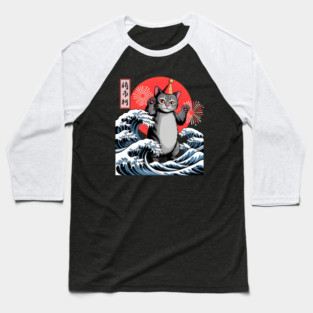 Catzilla New Year 2026 Celebration Baseball T-Shirt