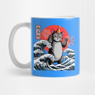 Catzilla New Year 2026 Celebration Mug