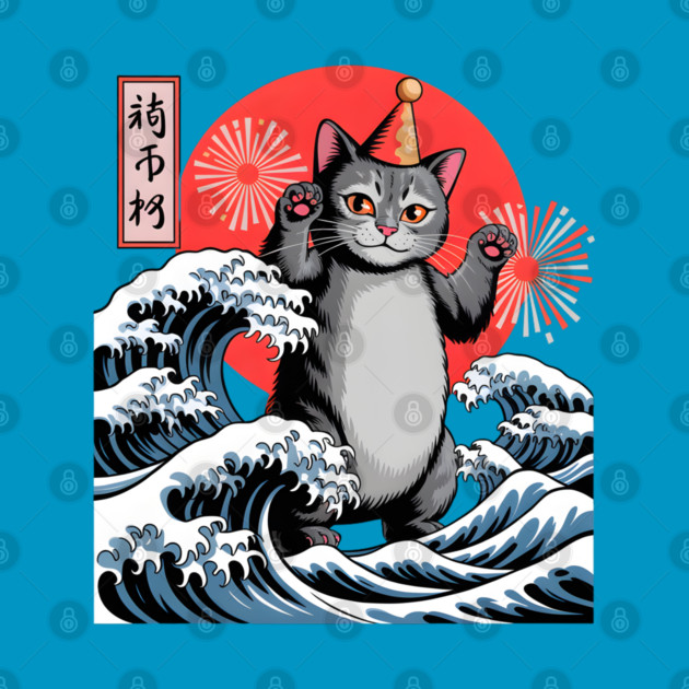 Catzilla New Year 2026 Celebration by Creatifly Graphic Tees