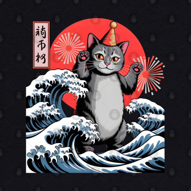 Catzilla New Year 2026 Celebration by Creatifly Graphic Tees