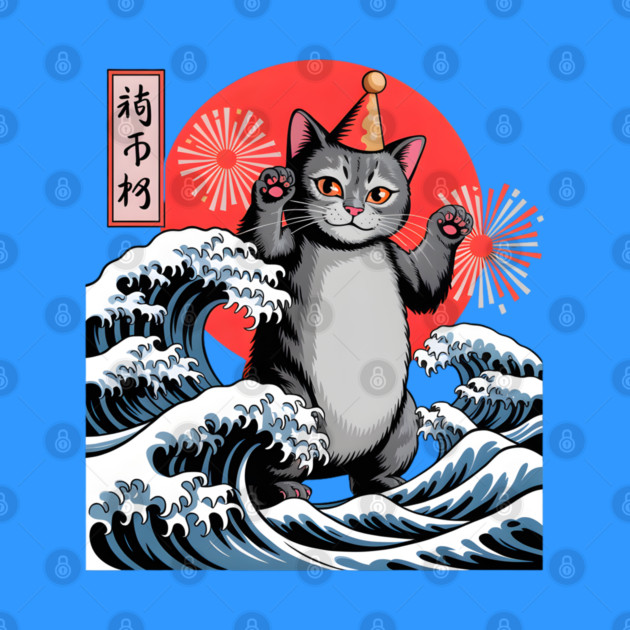 Catzilla New Year 2026 Celebration by Creatifly Graphic Tees