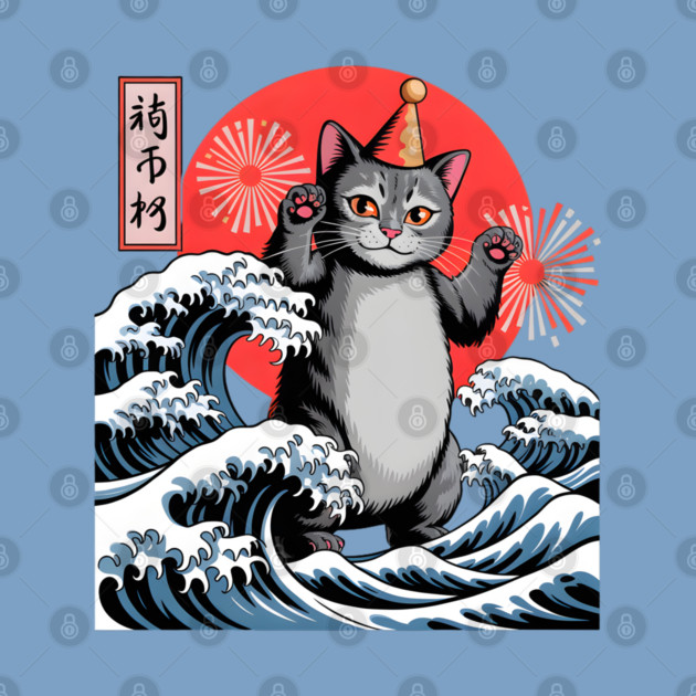 Catzilla New Year 2026 Celebration by Creatifly Graphic Tees