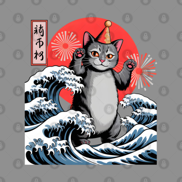Catzilla New Year 2026 Celebration by Creatifly Graphic Tees