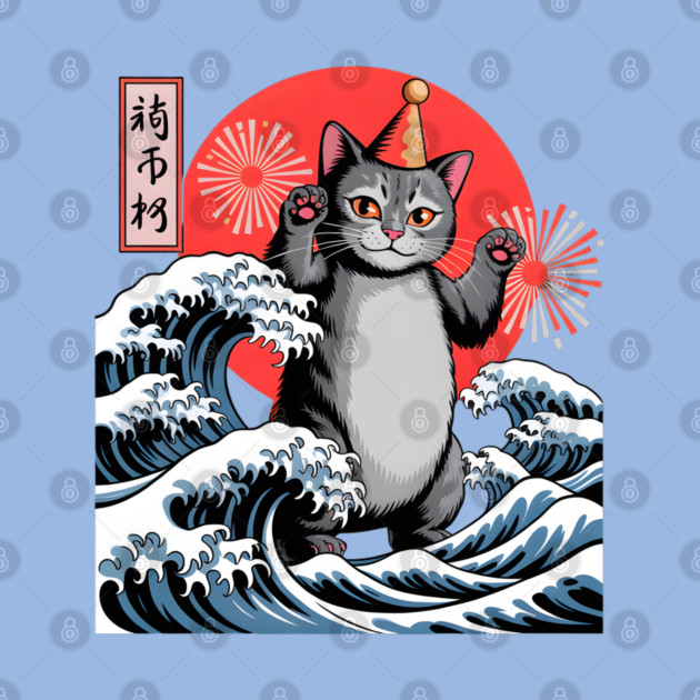 Catzilla New Year 2026 Celebration by Creatifly Graphic Tees