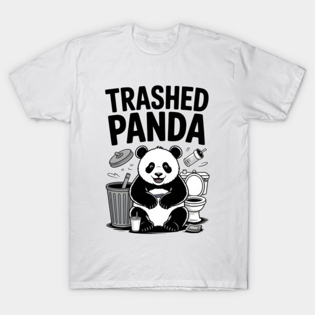Trashed Panda Mischief T-Shirt by Creatifly Graphic Tees