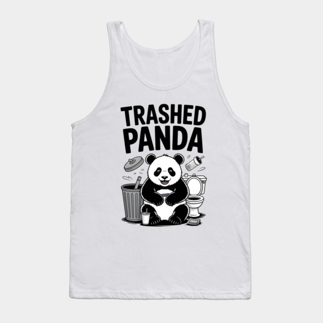 Trashed Panda Mischief Tank Top by Creatifly Graphic Tees
