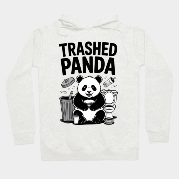 Trashed Panda Mischief Hoodie by Creatifly Graphic Tees