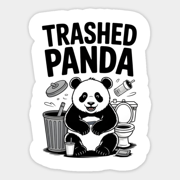 Trashed Panda Mischief Magnet by Creatifly Graphic Tees