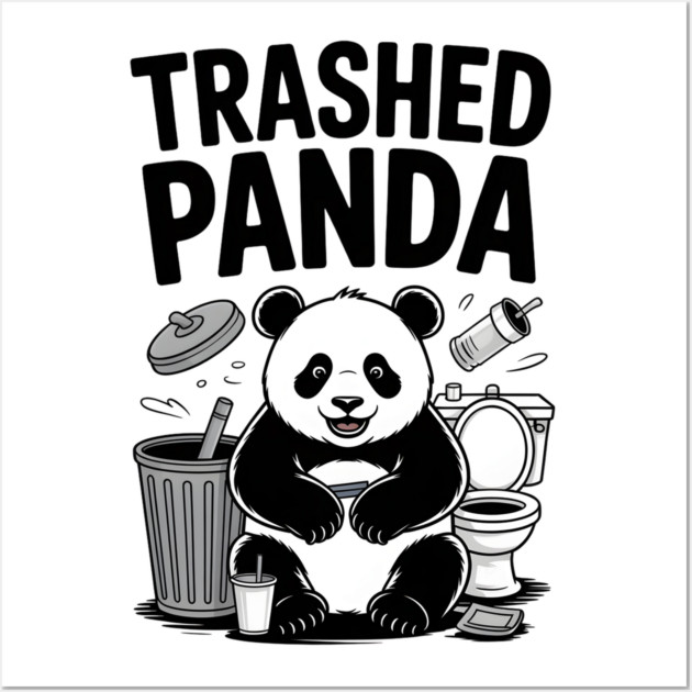 Trashed Panda Mischief Wall Art by Creatifly Graphic Tees