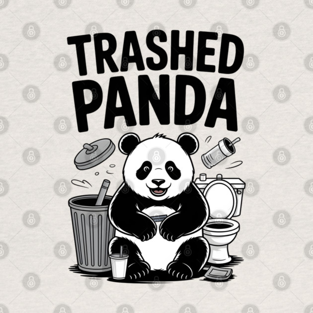 Trashed Panda Mischief by Creatifly Graphic Tees