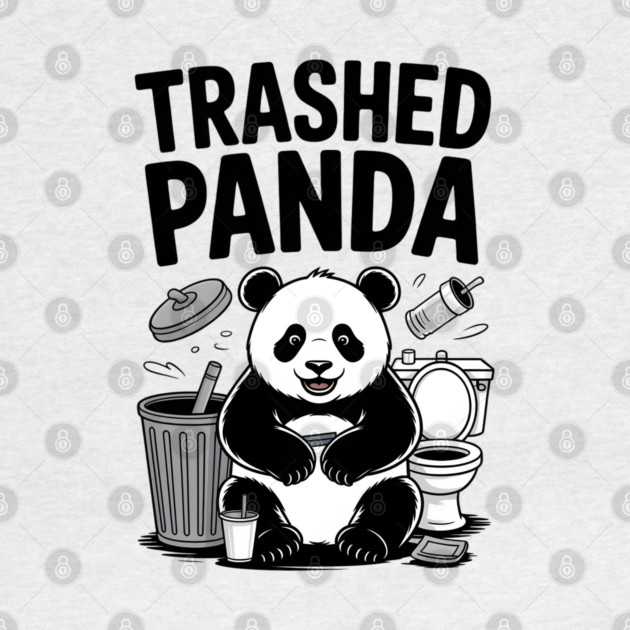 Trashed Panda Mischief by Creatifly Graphic Tees