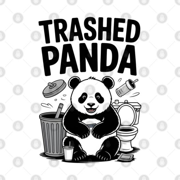 Trashed Panda Mischief by Creatifly Graphic Tees