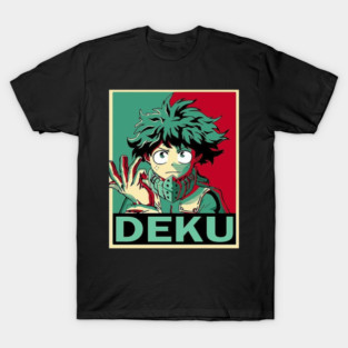 Izuku Midoriya Inspired Anime Hero-Deku-My Hero Academia Fan Art T-Shirt