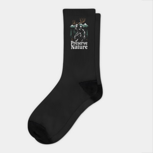 Preserve Nature Wild Woods Mountain Vibes Socks