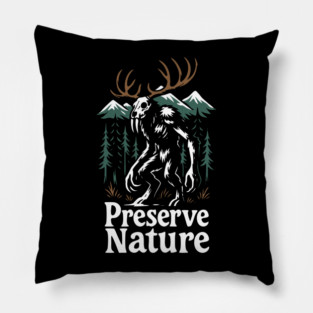 Preserve Nature Wild Woods Mountain Vibes Pillow