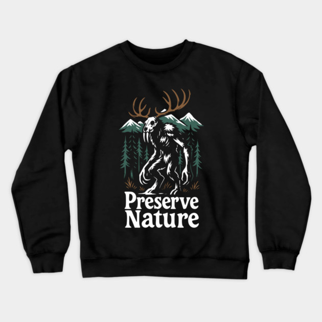Preserve Nature Wild Woods Mountain Vibes Crewneck Sweatshirt by Anticorporati