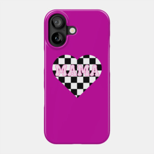 Mama’s Checkered Heart – Racing & Valentine’s Phone Case