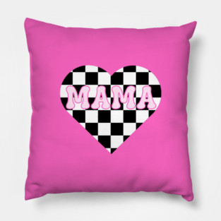 Mama’s Checkered Heart – Racing & Valentine’s Pillow