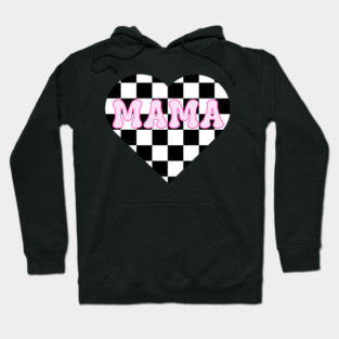 Mama’s Checkered Heart – Racing & Valentine’s Hoodie