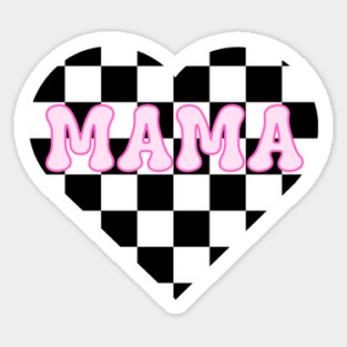Mama’s Checkered Heart – Racing & Valentine’s Magnet