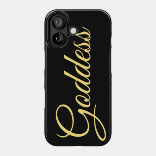 Golden Goddess Script Phone Case