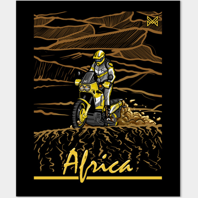 honda africa twin, dakar rally Wall Art by monsalveautos