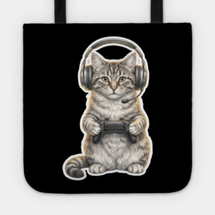 Gamer Cat Gift For Cat Lovers Tote