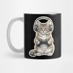 Gamer Cat Gift For Cat Lovers Mug
