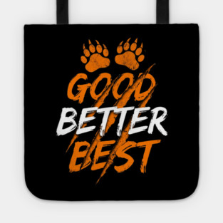 Good Better Best Paw Prints Cheerleaders Tote