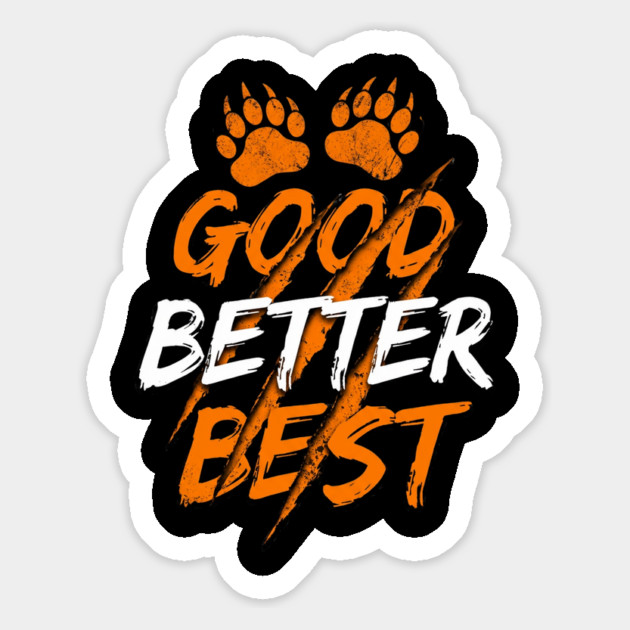 Good Better Best Paw Prints Cheerleaders Magnet by ArtistTee ⭐⭐⭐⭐⭐