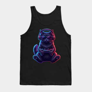Gamer Cat, For Cat Lovers Tank Top