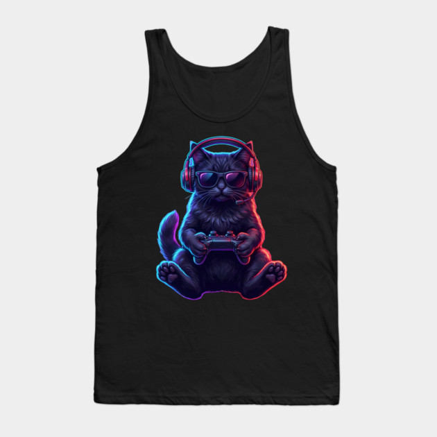 Gamer Cat, For Cat Lovers Tank Top by ArtistTee ⭐⭐⭐⭐⭐