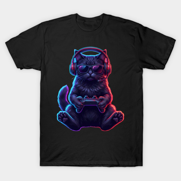 Gamer Cat, For Cat Lovers T-Shirt by ArtistTee ⭐⭐⭐⭐⭐