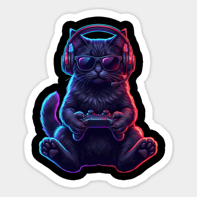 Gamer Cat, For Cat Lovers Magnet by ArtistTee ⭐⭐⭐⭐⭐