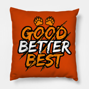 Good Better Best Paw Prints Cheerleader Spirit Animal Lovers Pillow