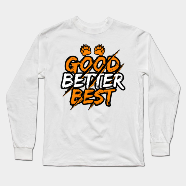 Good Better Best Paw Prints Cheerleader Spirit Animal Lovers Long Sleeve T-Shirt by ArtistTee ⭐⭐⭐⭐⭐