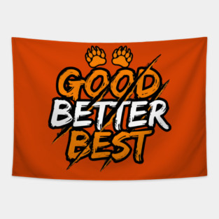 Good Better Best Paw Prints Cheerleader Spirit Animal Lovers Tapestry