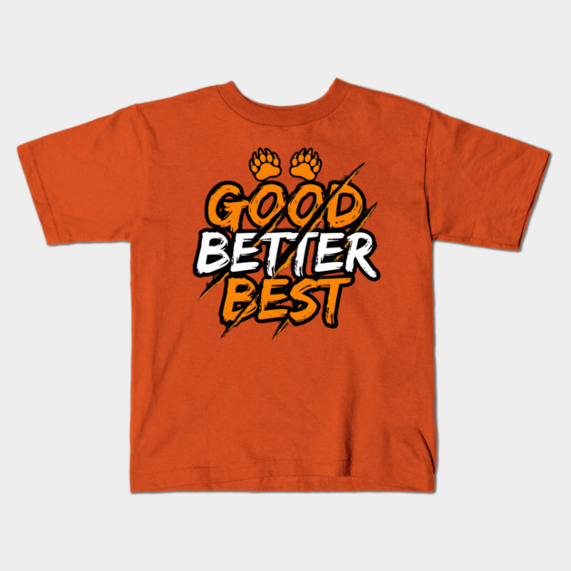 Good Better Best Paw Prints Cheerleader Spirit Animal Lovers Kids T-Shirt by ArtistTee ⭐⭐⭐⭐⭐