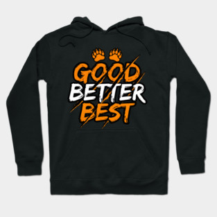 Good Better Best Paw Prints Cheerleader Spirit Animal Lovers Hoodie