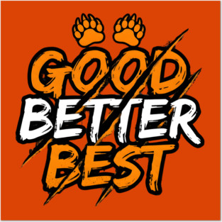 Good Better Best Paw Prints Cheerleader Spirit Animal Lovers Posters and Art