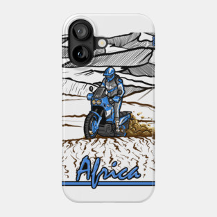 honda africa twin, classic motorcycle Phone Case