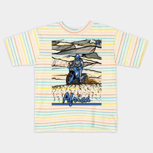 honda africa twin, classic motorcycle Kids T-Shirt